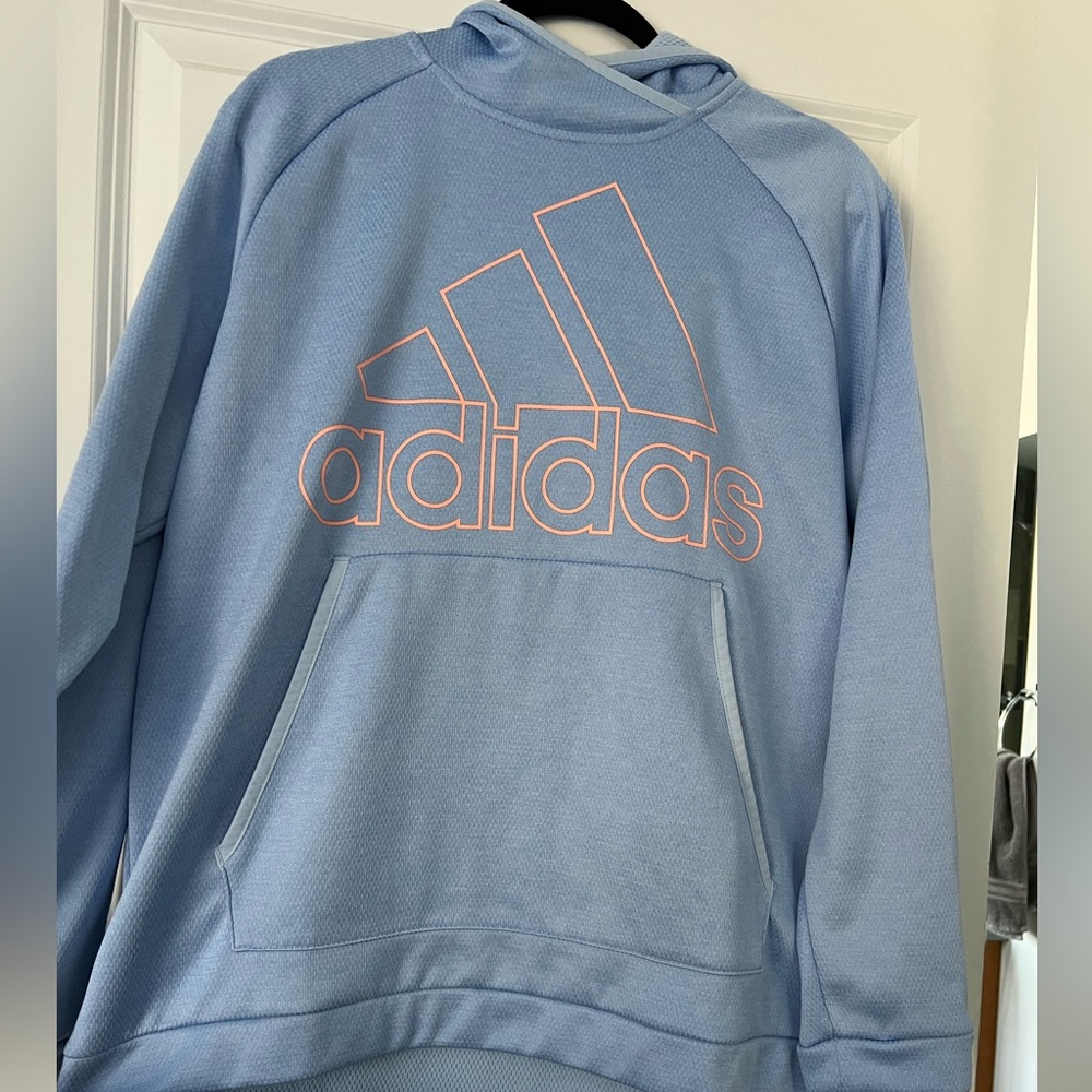 Adidas Sky Blue Pullover Hoodie